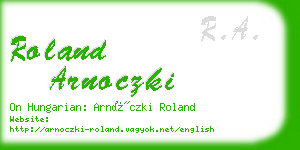 roland arnoczki business card